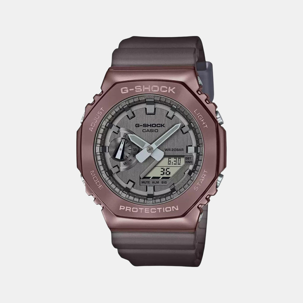 Casio G-Shock Men Quartz Silver Dial Analog-Digital Resin Watch G1214 - 1