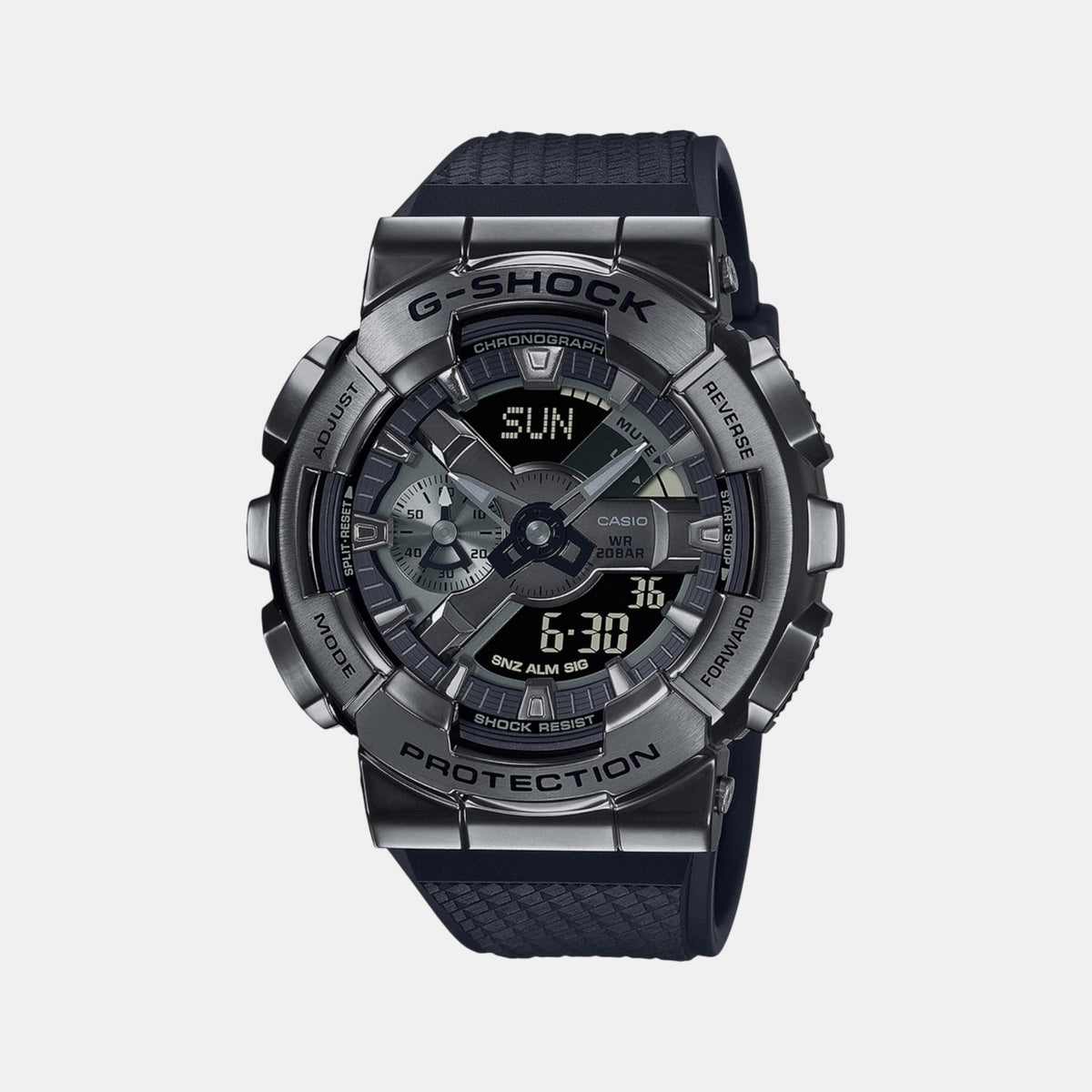Casio G-Shock Men Quartz Grey Dial Analog-Digital Resin Watch G1370 - 1