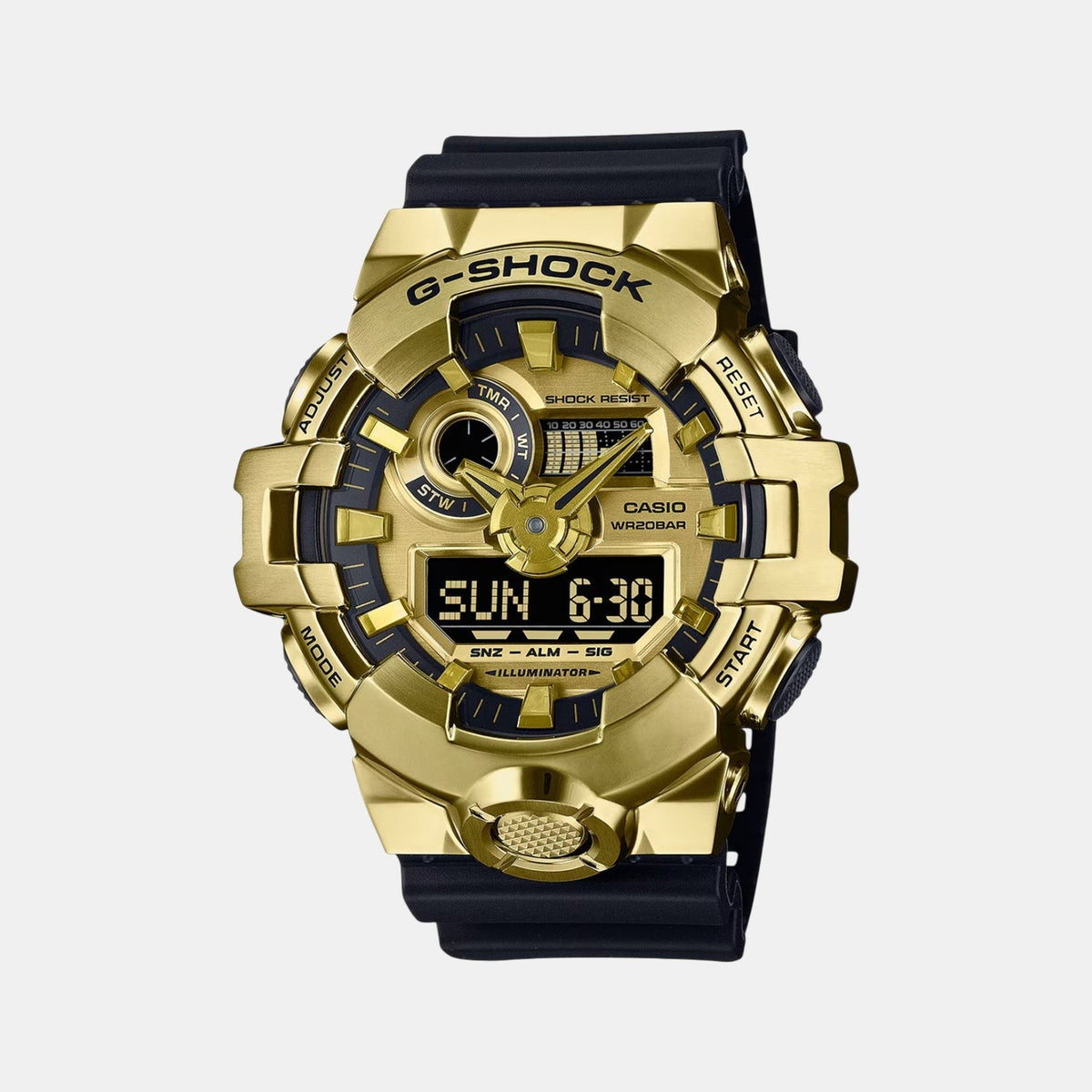 Casio G-Shock Men Quartz Gold Dial Analog-Digital Resin Watch G1608 - 1