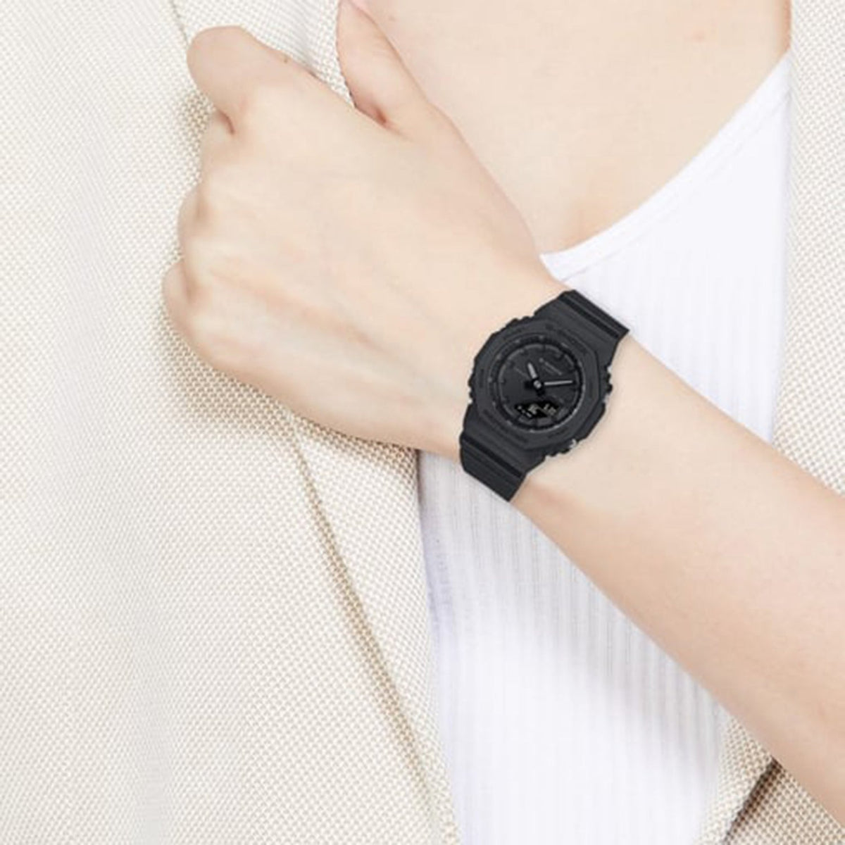 Casio G-Shock Women Quartz Black Dial Analog-Digital Resin Watch G1615 - 5