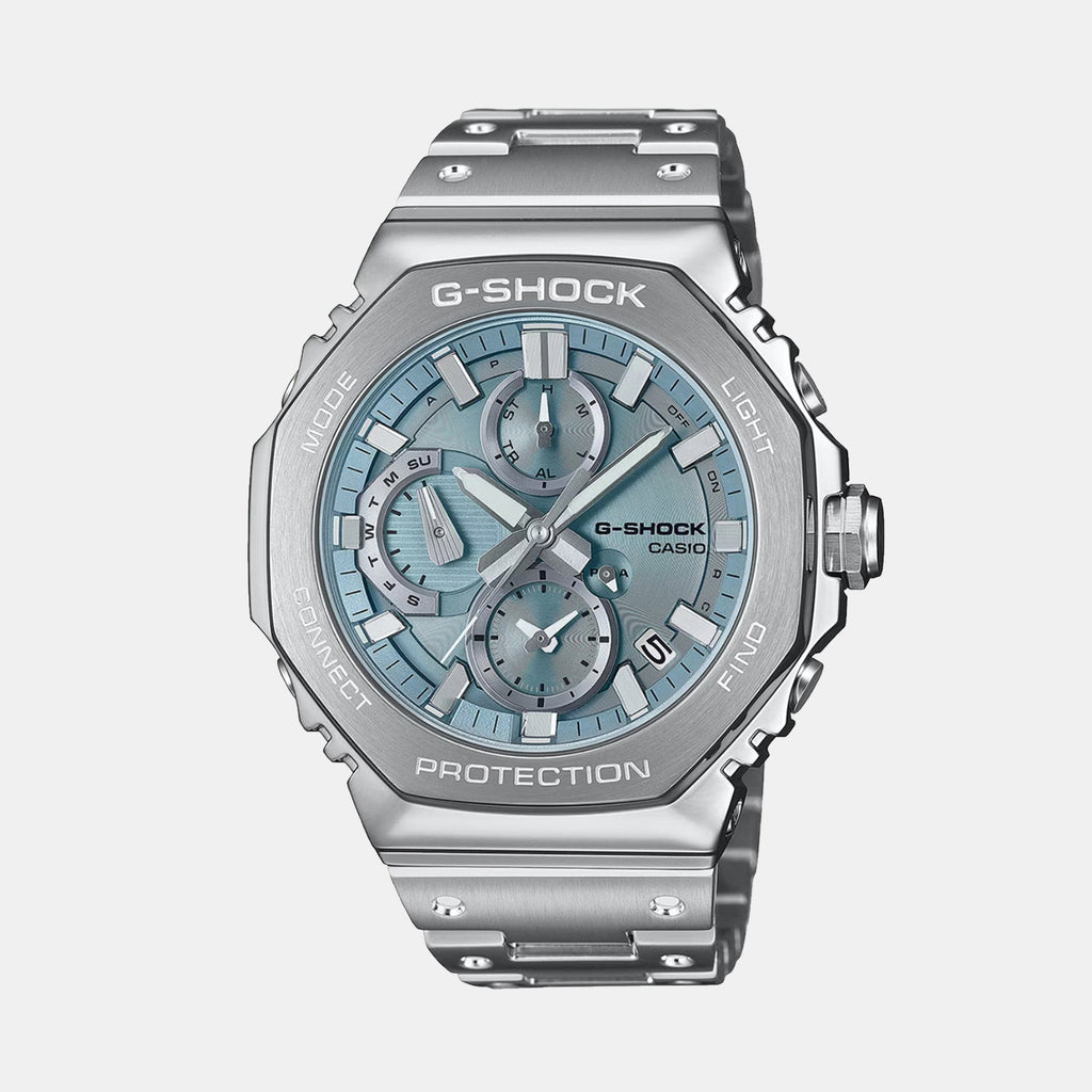 Casio G-Shock Men Quartz Blue Dial Chronograph Stainless Steel Watch G1630 - 1