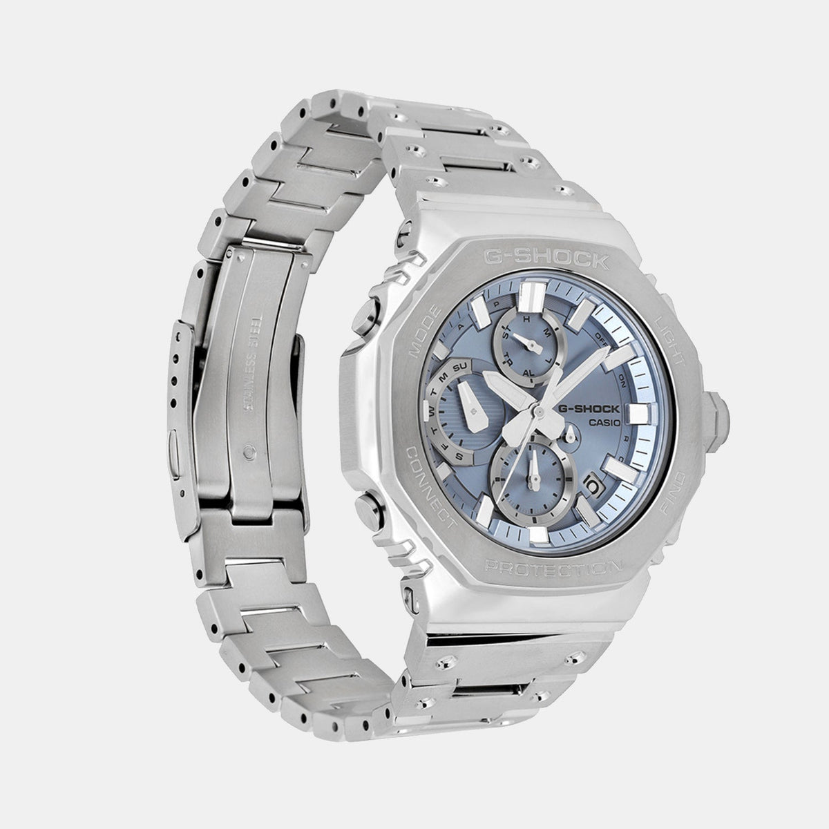 Casio G-Shock Men Quartz Blue Dial Chronograph Stainless Steel Watch G1630 - 3