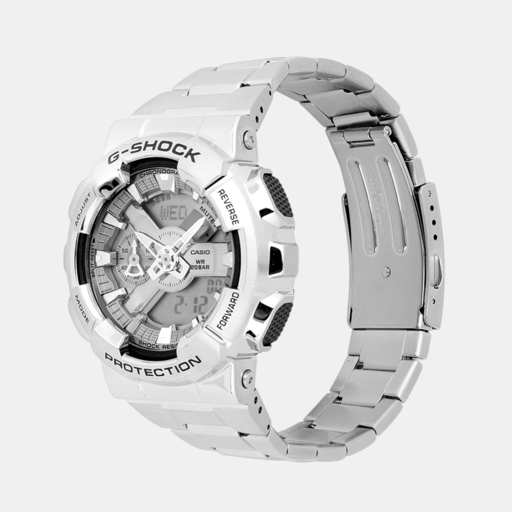 Casio G-Shock Men Quartz Silver Dial Analog-Digital Stainless Steel Watch G1687 - 5