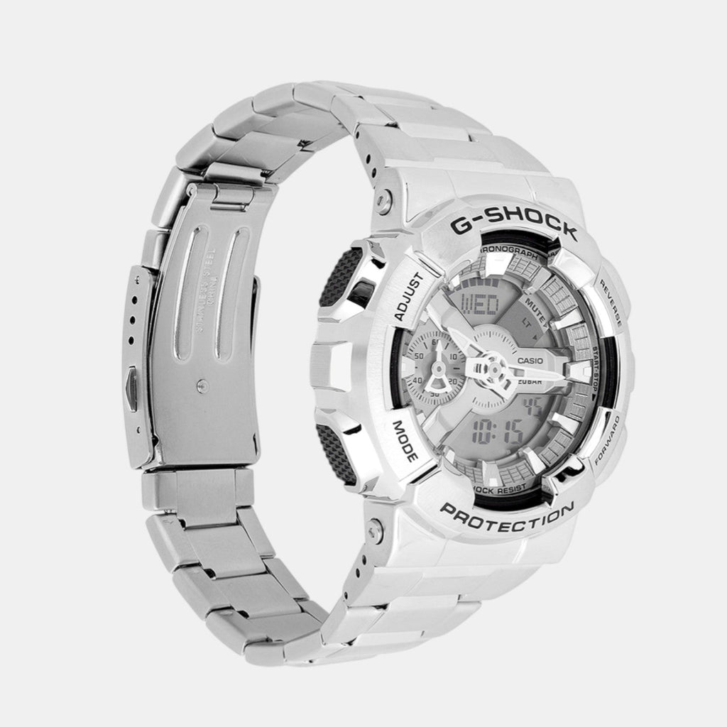 Casio G-Shock Men Quartz Silver Dial Analog-Digital Stainless Steel Watch G1687 - 2