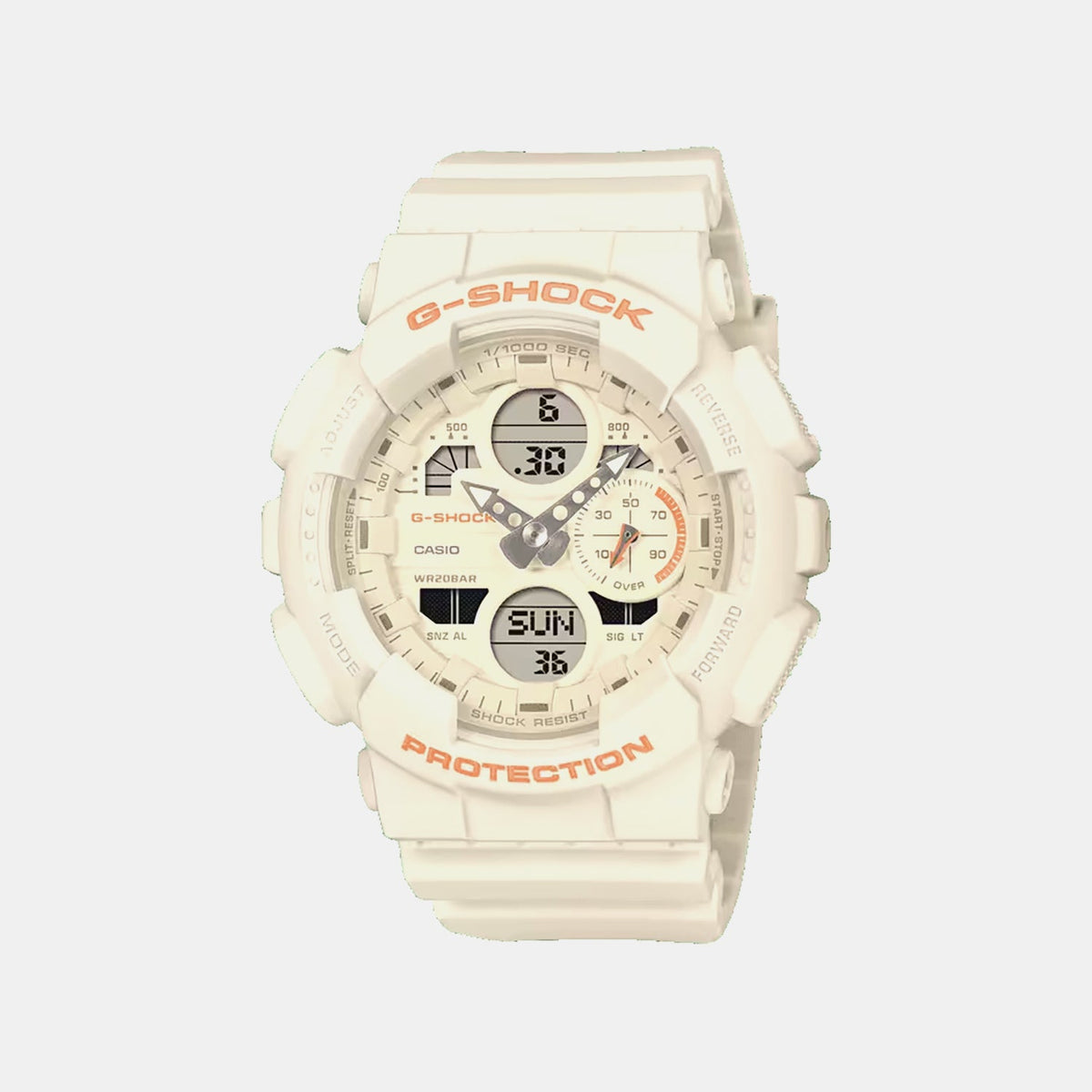Casio G-Shock Women Quartz Cream Dial Analog-Digital Resin Watch G1780 - 1