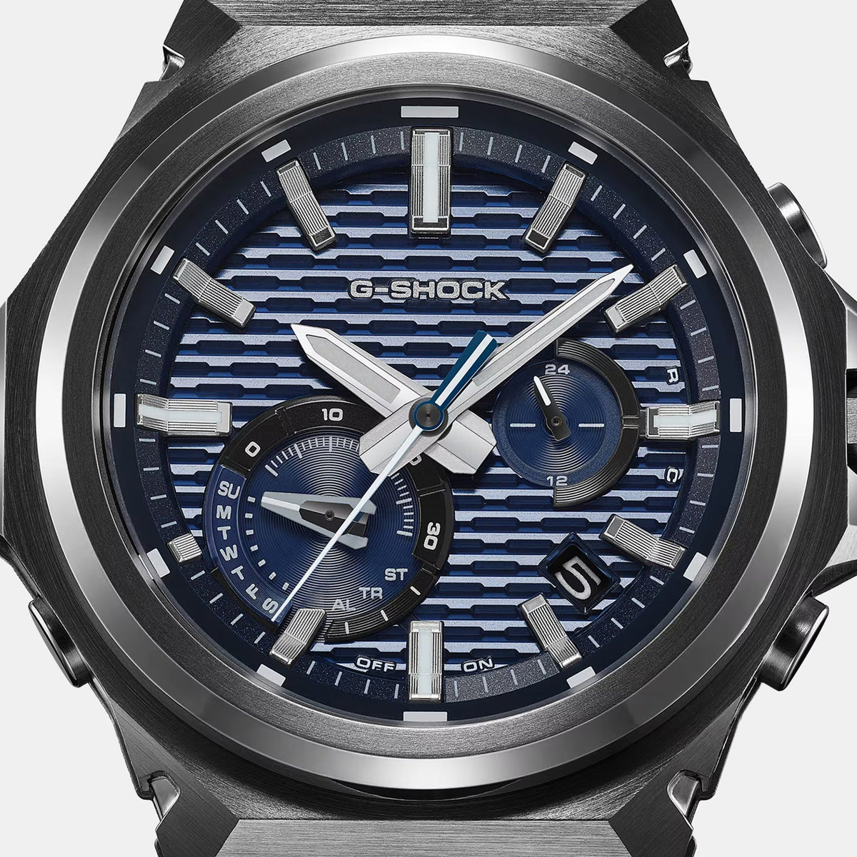 Casio G-Shock Men Quartz Blue Dial Analog Stainless Steel Watch G1820 (B1000BD-2A) - 4