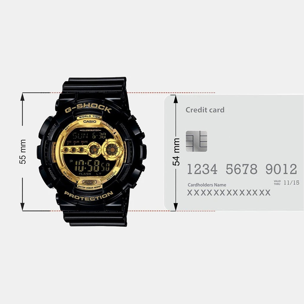 Casio G-Shock Men Quartz Gold Dial Digital Resin Watch G340 - 5