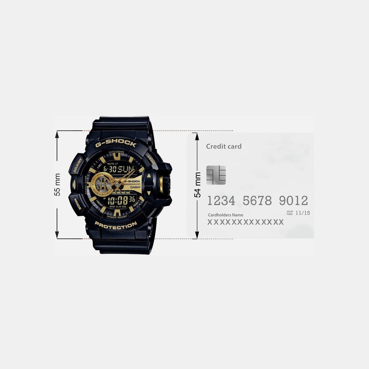 Casio G-Shock Men Quartz Gold Dial Analog-Digital Resin Watch G651 - 4