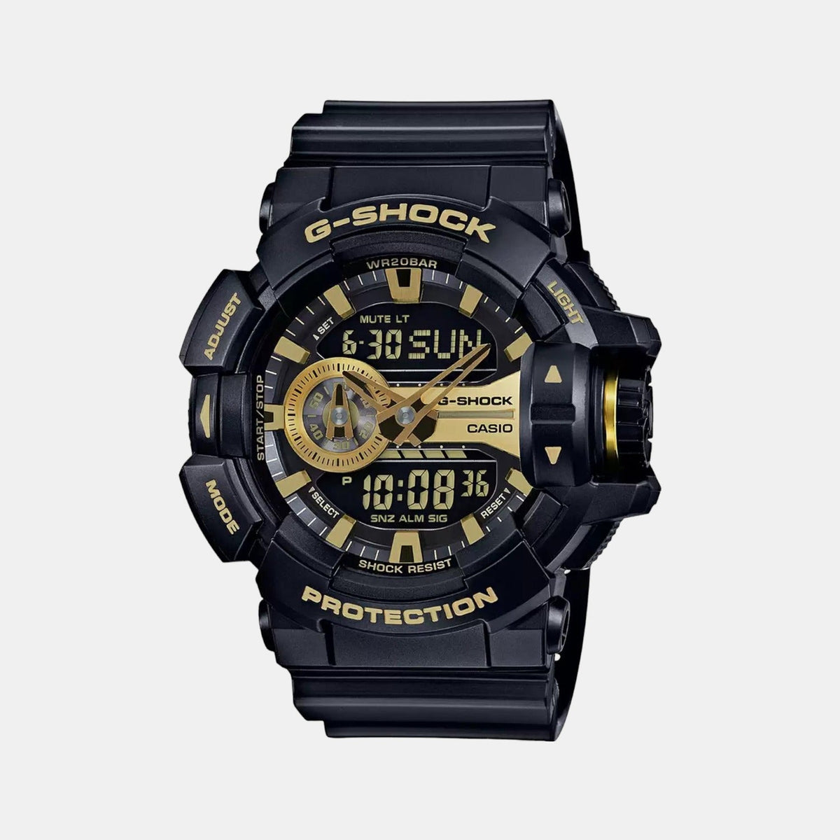 Casio G-Shock Men Quartz Gold Dial Analog-Digital Resin Watch G651 - 1
