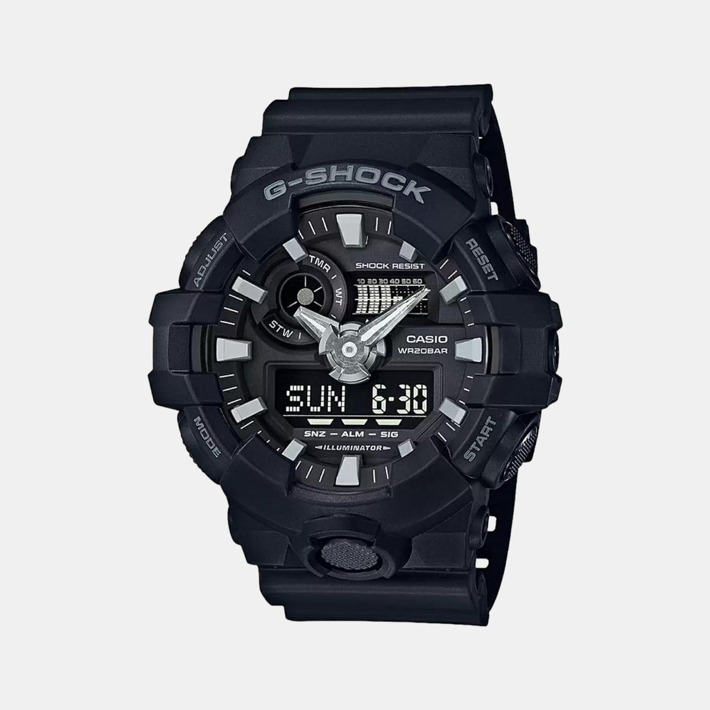 Casio G-Shock Men Quartz Black Dial Analog-Digital Resin Watch G715 - 1
