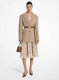Michael Kors Linen Carved Blazer - Hemp Mel