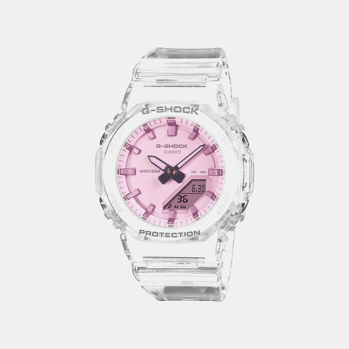 Casio G-Shock Women Quartz Pink Dial Analog-Digital Resin Watch G1823 - 1