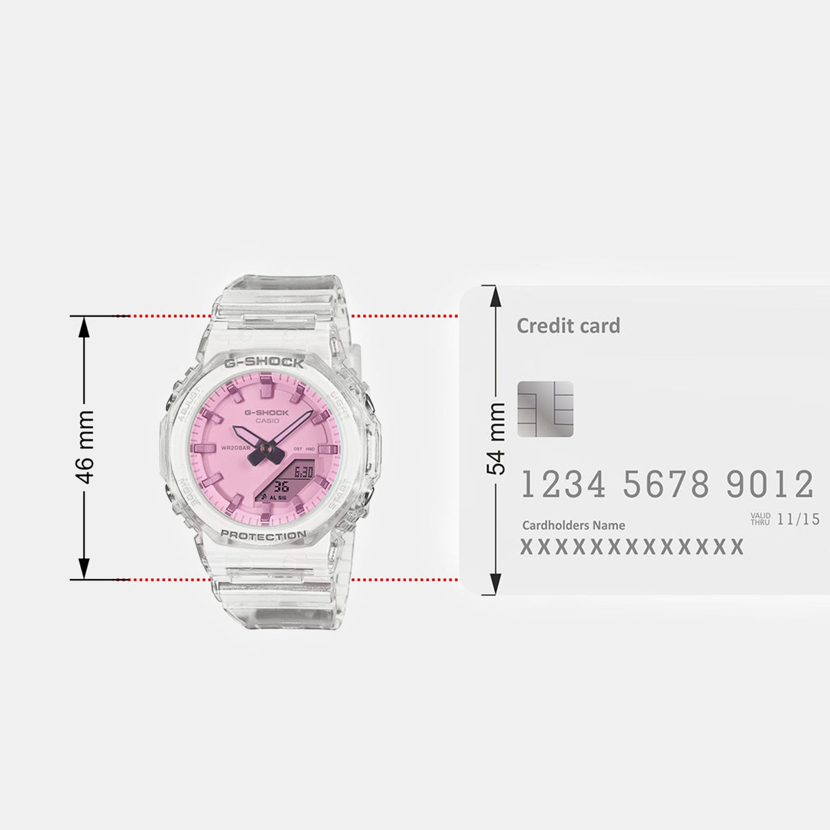 Casio G-Shock Women Quartz Pink Dial Analog-Digital Resin Watch G1823 - 5