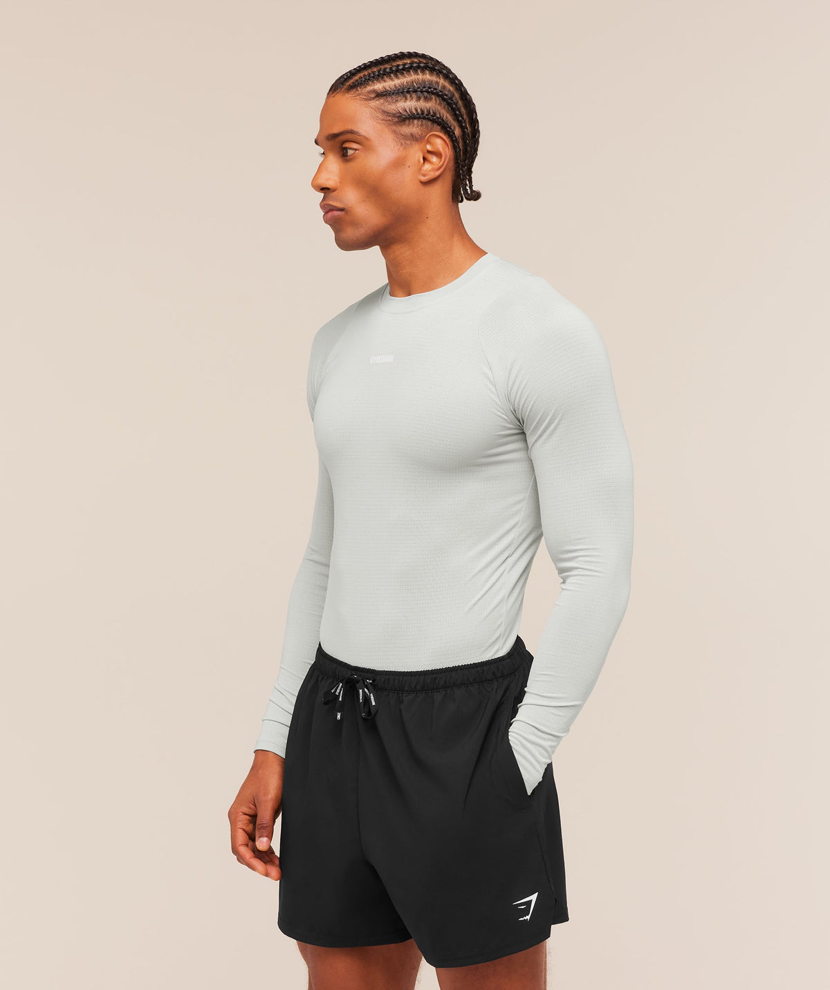 Gymshark Train Long Sleeve T-Shirt - Light Grey - 3