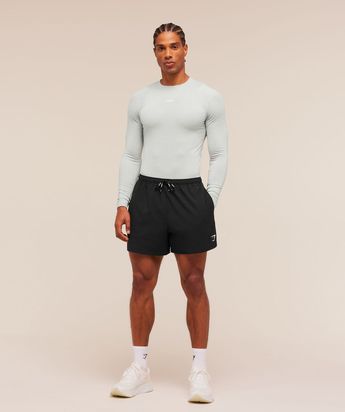 Gymshark Train Long Sleeve T-Shirt - Light Grey - 6