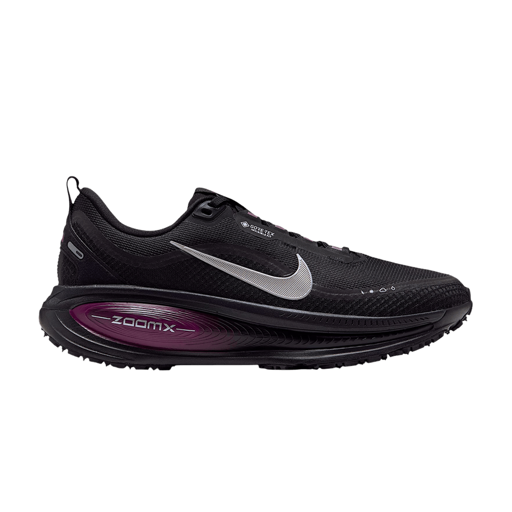 Nike Wmns Vomero 18 GORE-TEX Waterproof Road With Reflective Accents - Black True Berry Purple Pulse Metallic Silver