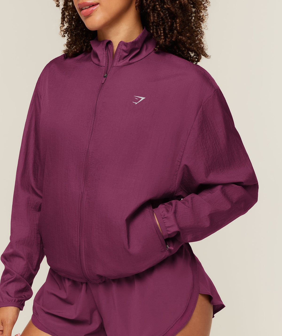 Gymshark Hybrid Track Jacket - Strength Pink - 4