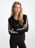 Michael Kors Logo Tape Zip-Up Hoodie - Black