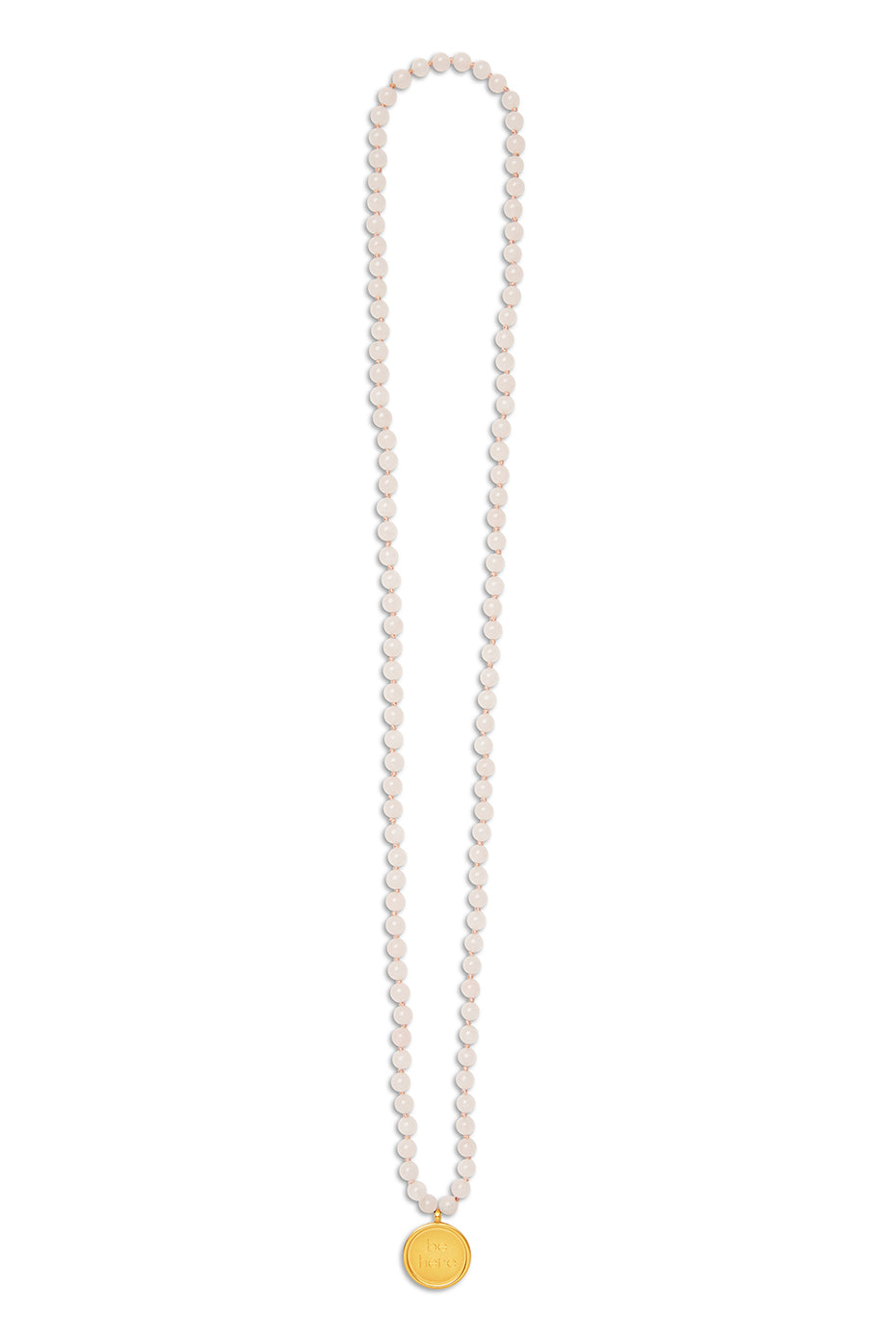 ALO Yoga Rose Quartz Mala Necklace - Pink - 3