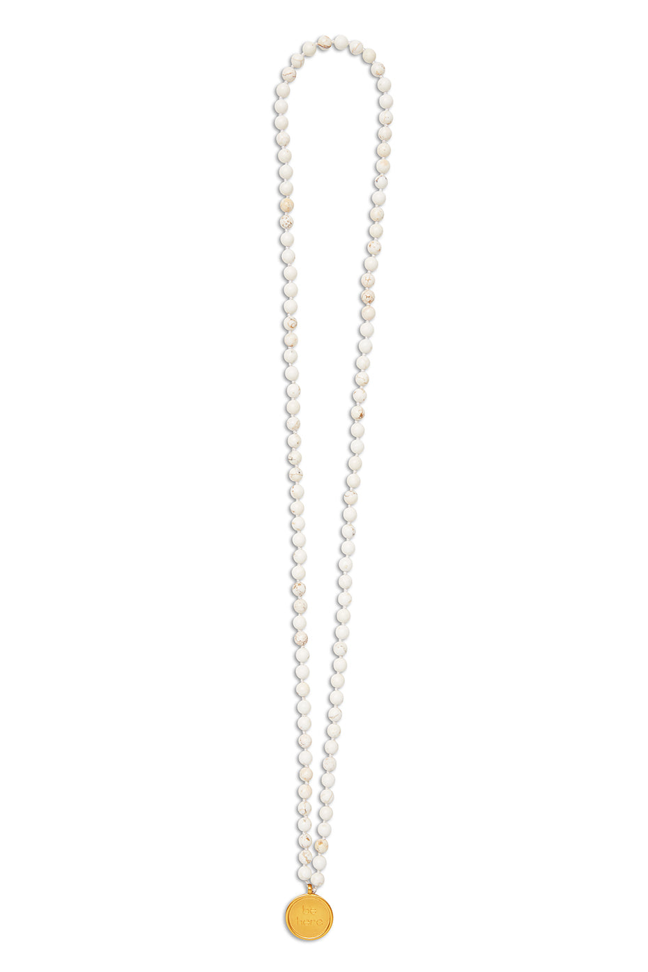 ALO Yoga White Turquoise Mala Necklace - White - 2