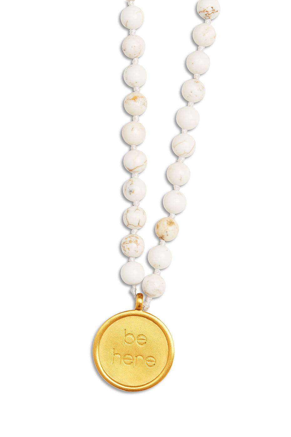 ALO Yoga White Turquoise Mala Necklace - White