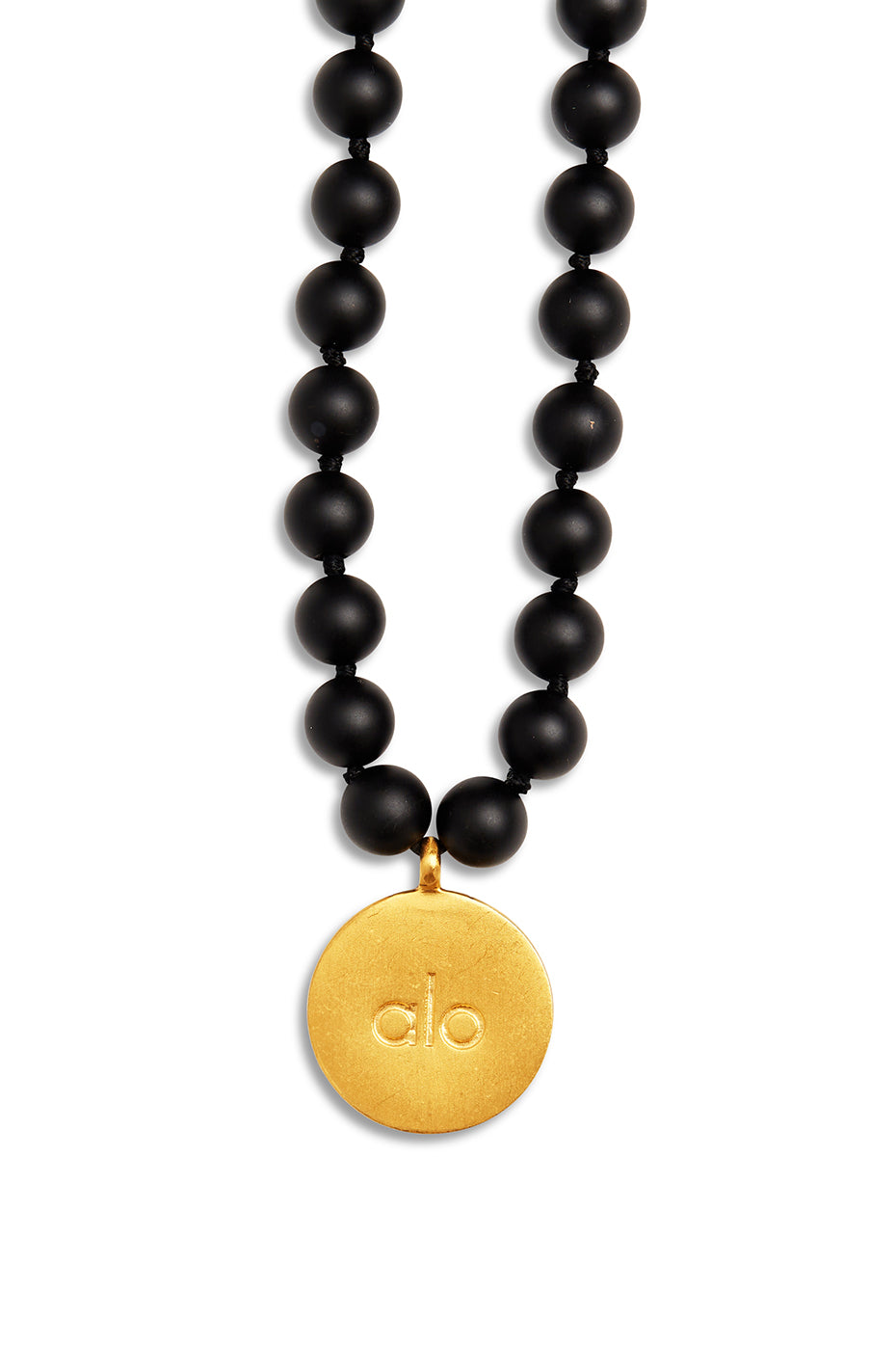 ALO Yoga Black Onyx Mala Necklace - Matte Black - 2
