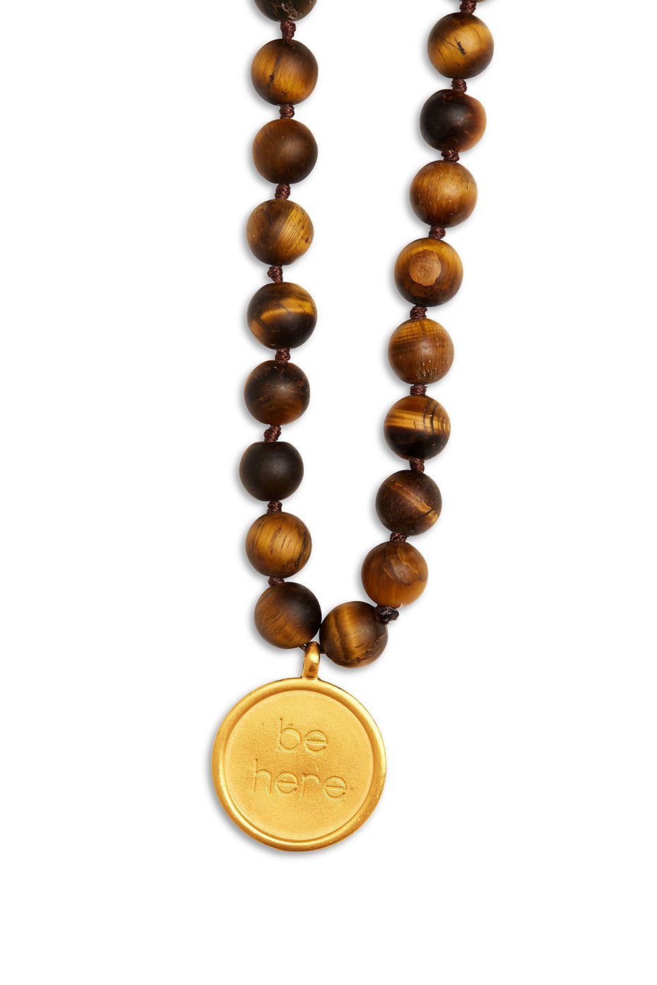 ALO Yoga Tiger’s Eye Mala Necklace - Brown