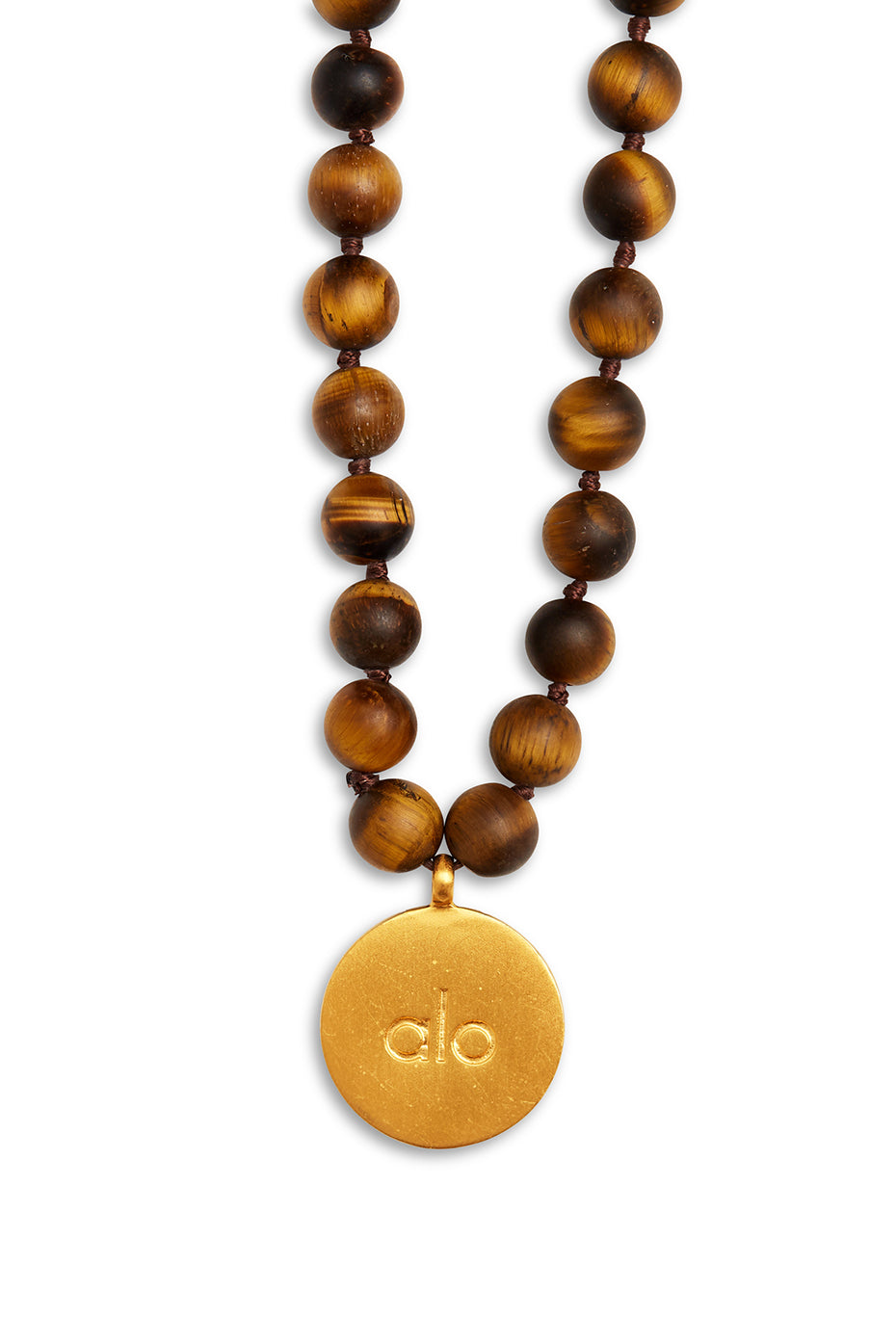 ALO Yoga Tiger’s Eye Mala Necklace - Brown - 2