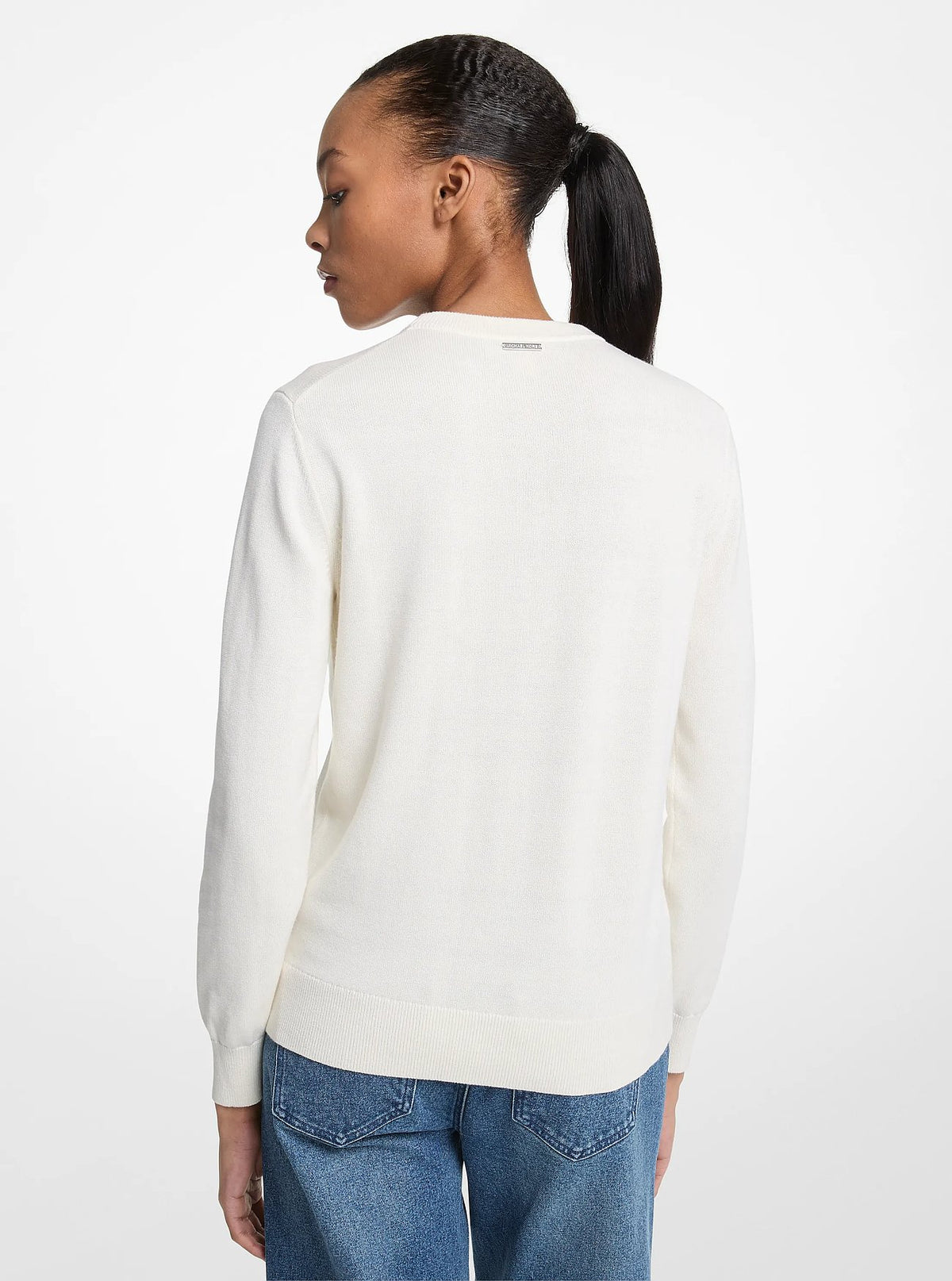 Michael Kors Graphic Knit Sweater - Bone - 2
