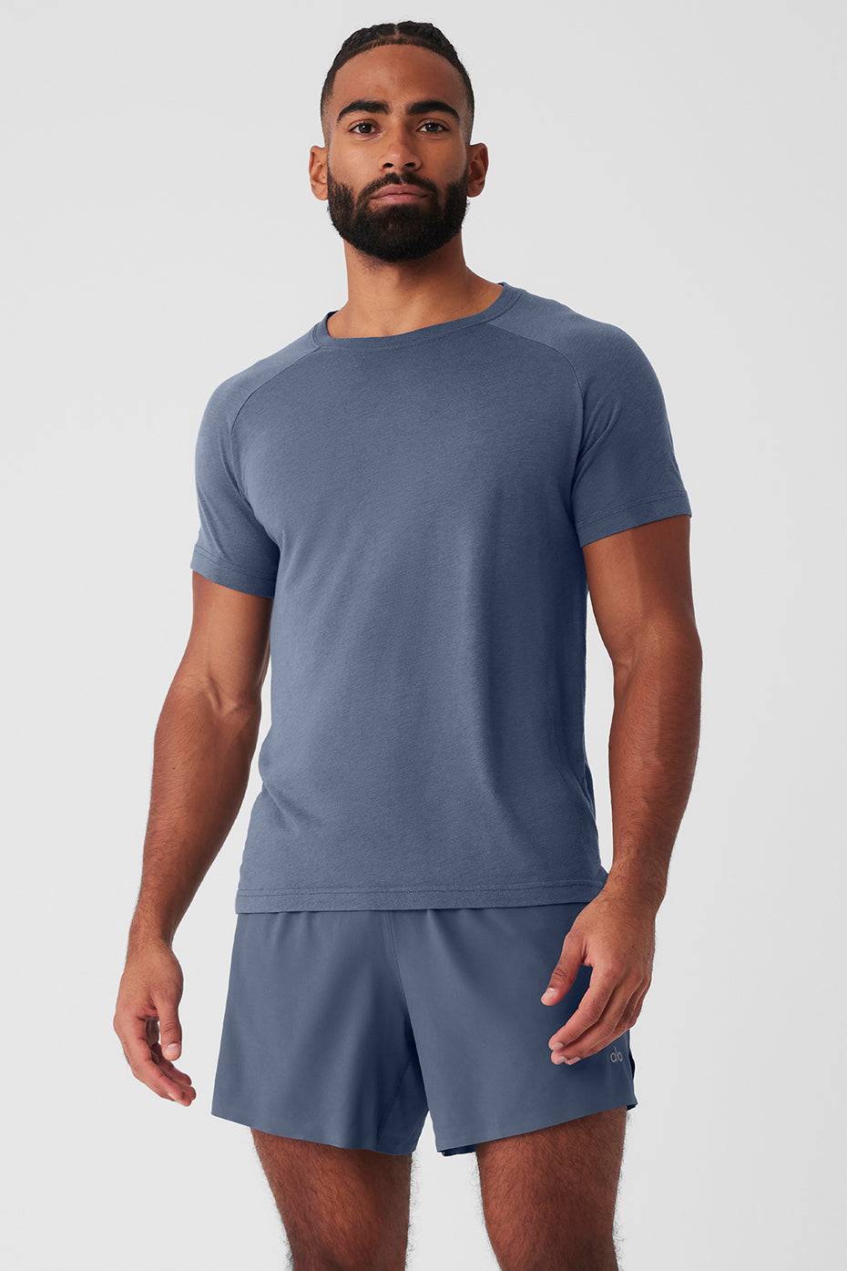 ALO Yoga Triumph Raglan Tee - Bluestone