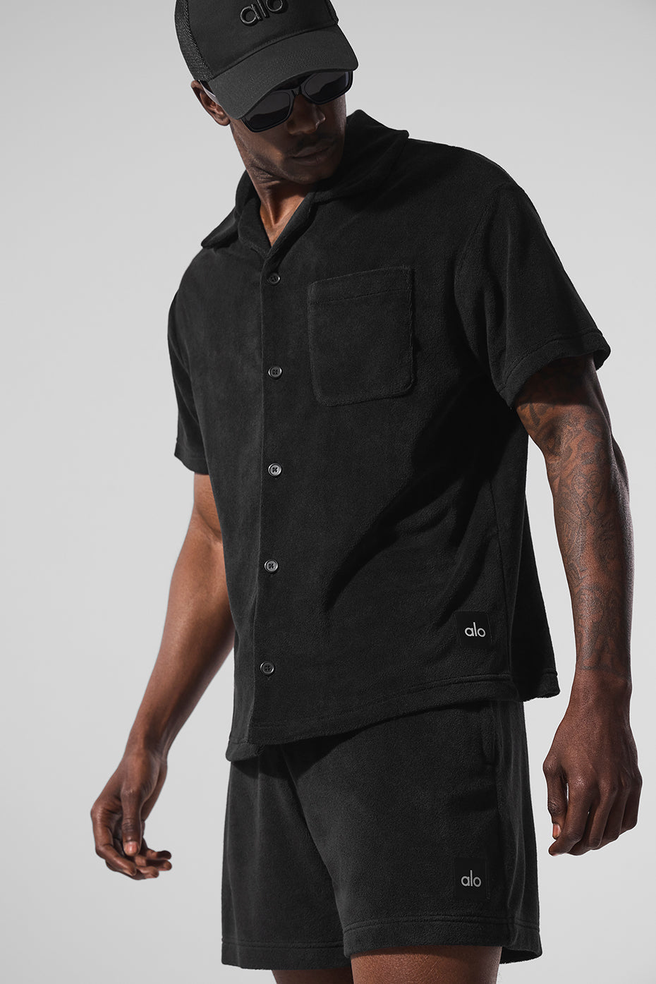 ALO Yoga Coastal Terry Button Up - Black - 4