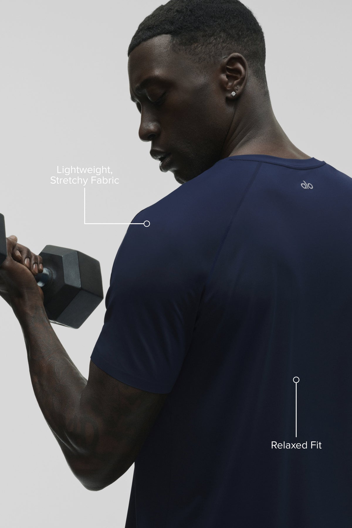 ALO Yoga Idol Crewneck Short Sleeve - Navy - 2