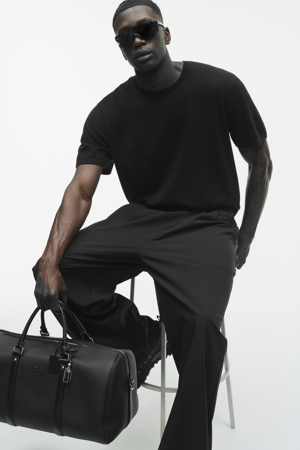 ALO Yoga Cotton Cashmere Ever Soft Short Sleeve Crew - Black - 5