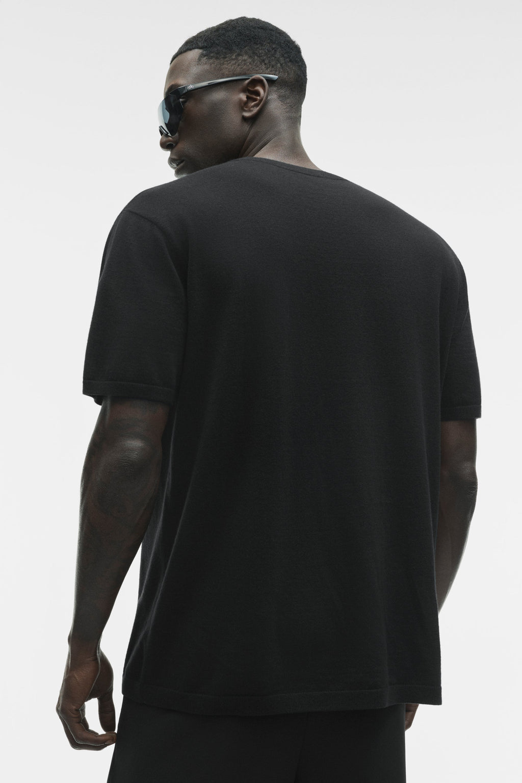 ALO Yoga Cotton Cashmere Ever Soft Short Sleeve Crew - Black - 4