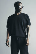 ALO Yoga Cotton Cashmere Ever Soft Short Sleeve Crew - Black