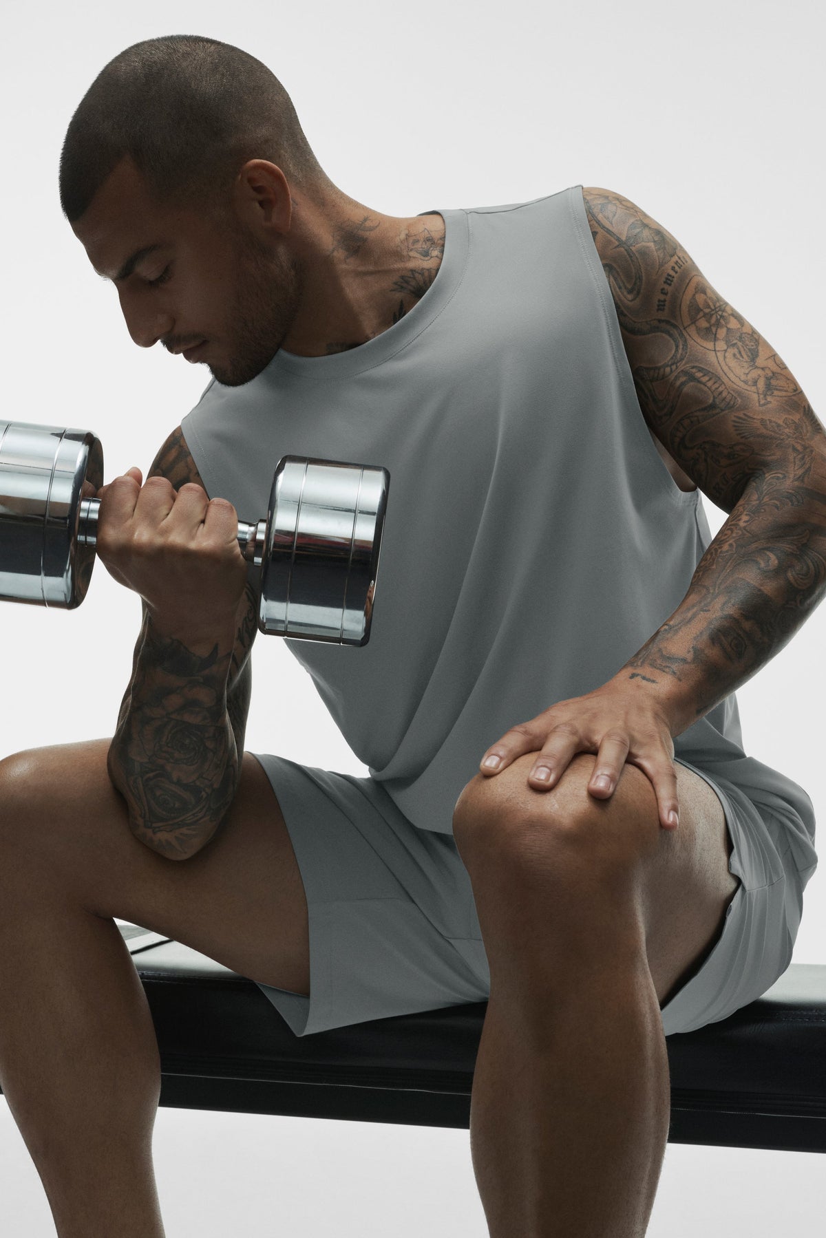 ALO Yoga Conquer Muscle Tank - Monument - 4