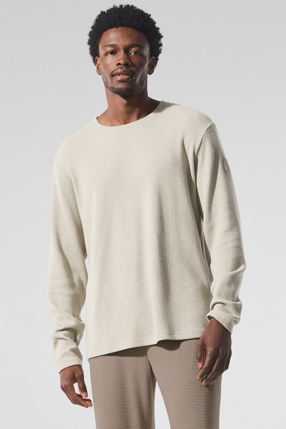 ALO Yoga Elevate Waffle Long Sleeve Crew - Bone