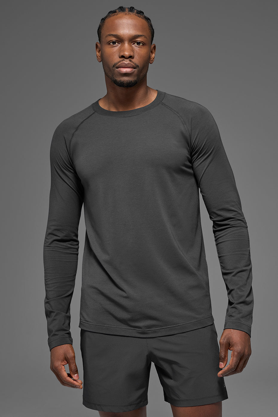 ALO Yoga Vapor Crewneck Long Sleeve - Anthracite - 4