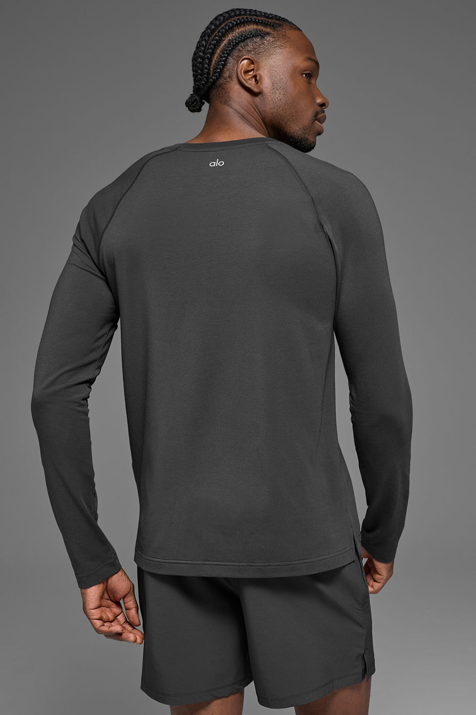 ALO Yoga Vapor Crewneck Long Sleeve - Anthracite - 3