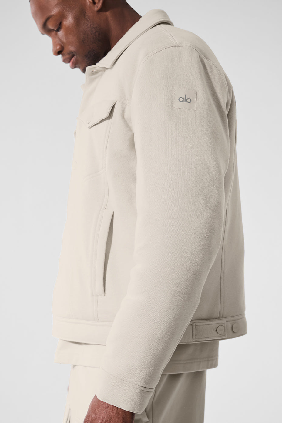 ALO Yoga Ease Trucker Jacket - Bone - 5