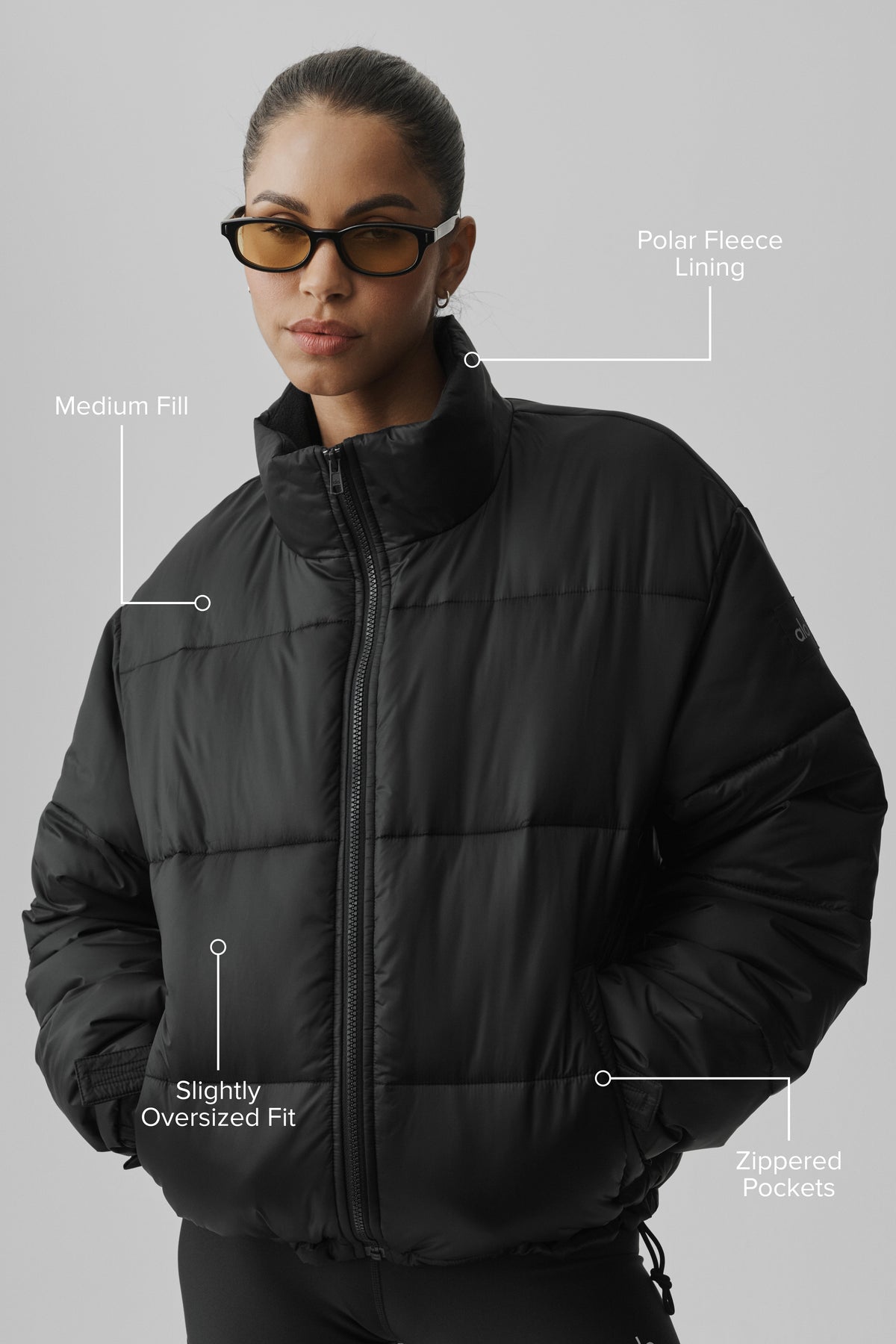 ALO Yoga Cold Front Puffer Jacket - Black - 2