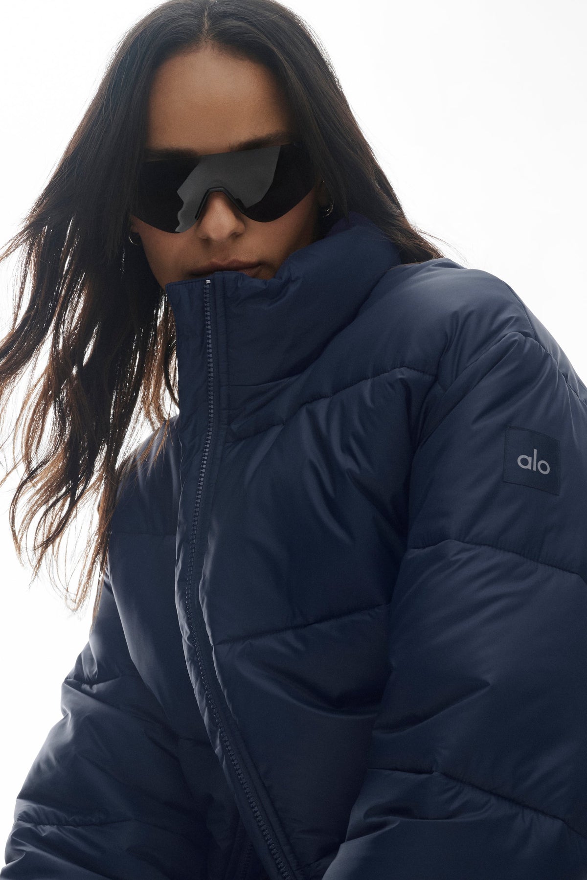 ALO Yoga Cold Front Puffer Jacket - Navy - 4
