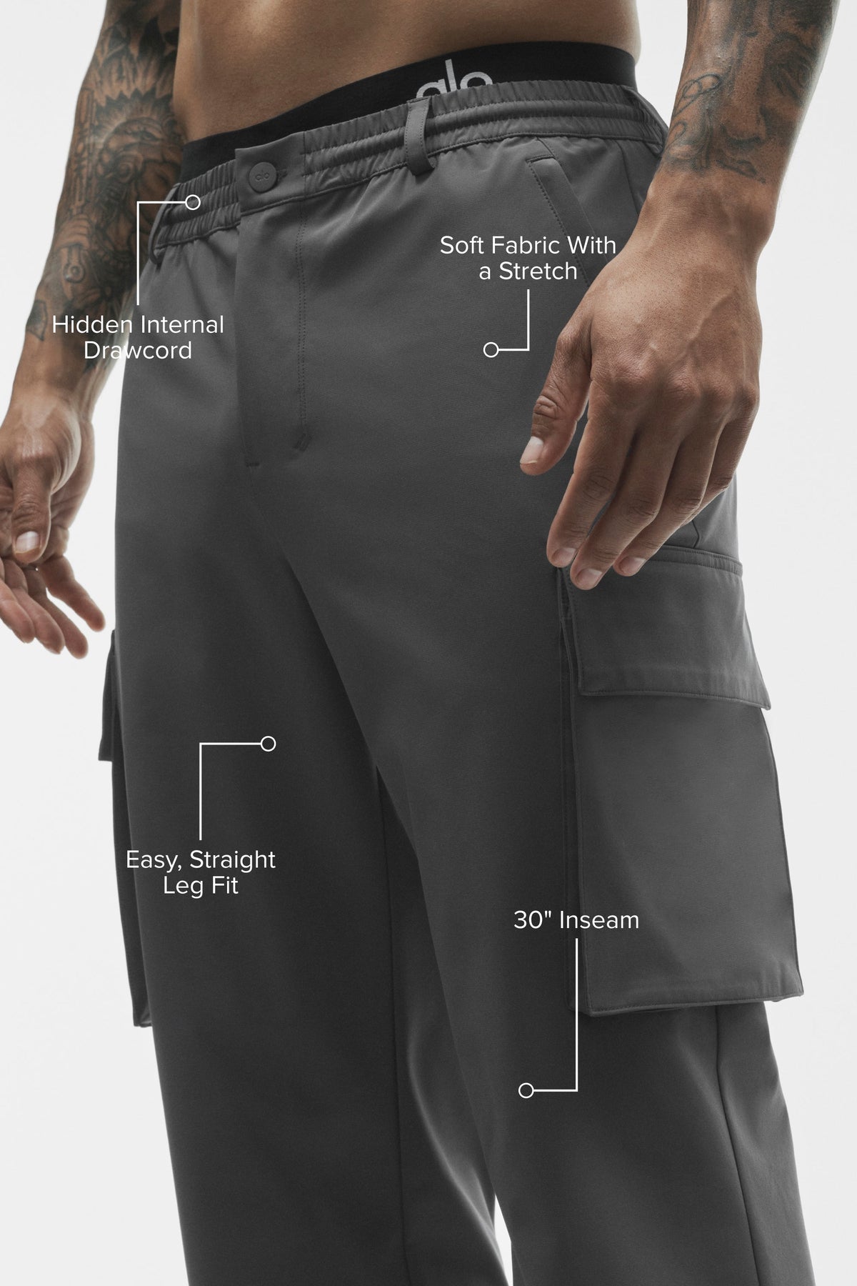 ALO Yoga Kinetic Cargo Pant - Anthracite - 2