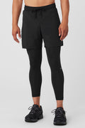 ALO Yoga Stability 2-In-1 Pant - Black/Black