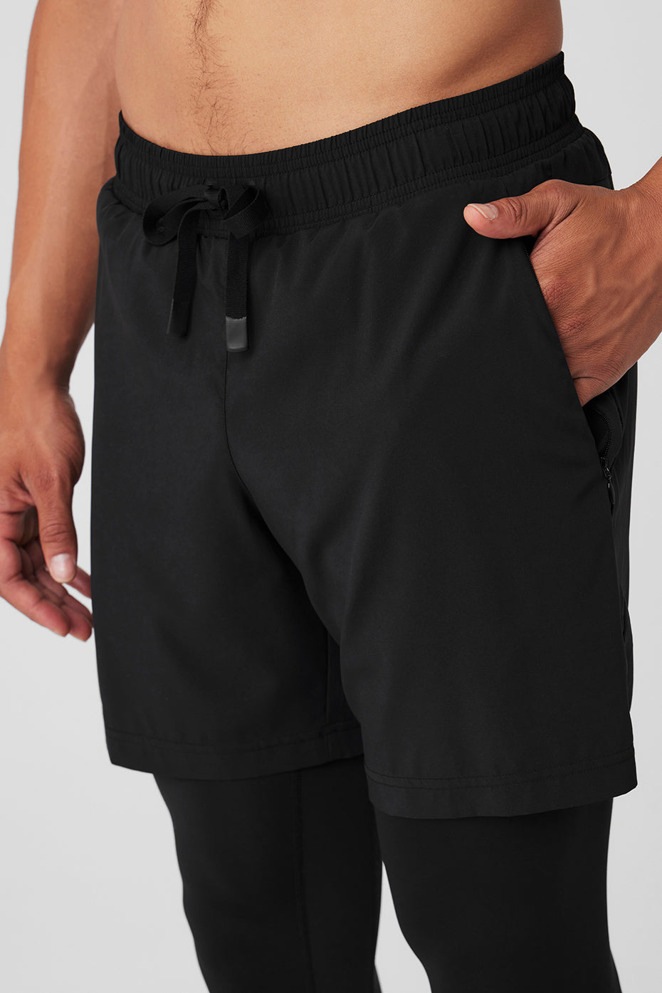 ALO Yoga Stability 2-In-1 Pant - Black/Black - 4