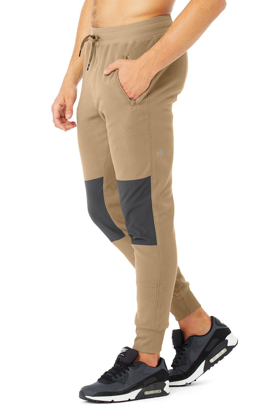 ALO Yoga Polar Fleece Jogger - Gravel/Anthracite - 3