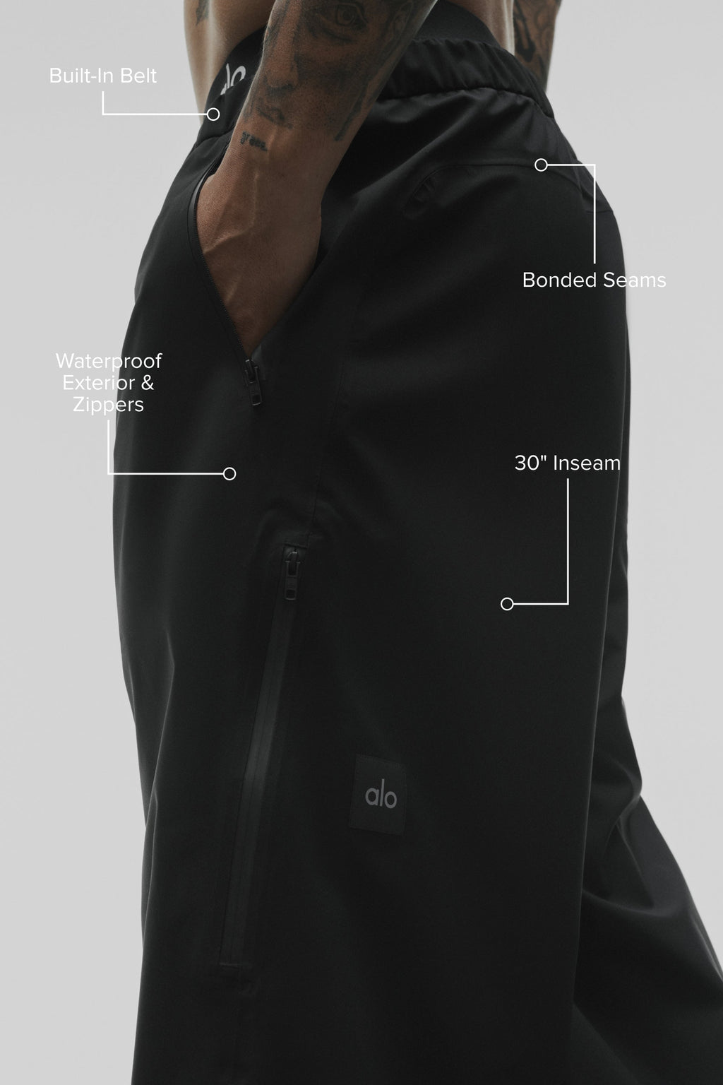 ALO Yoga Alpha Max Shell Pant - Black - 2