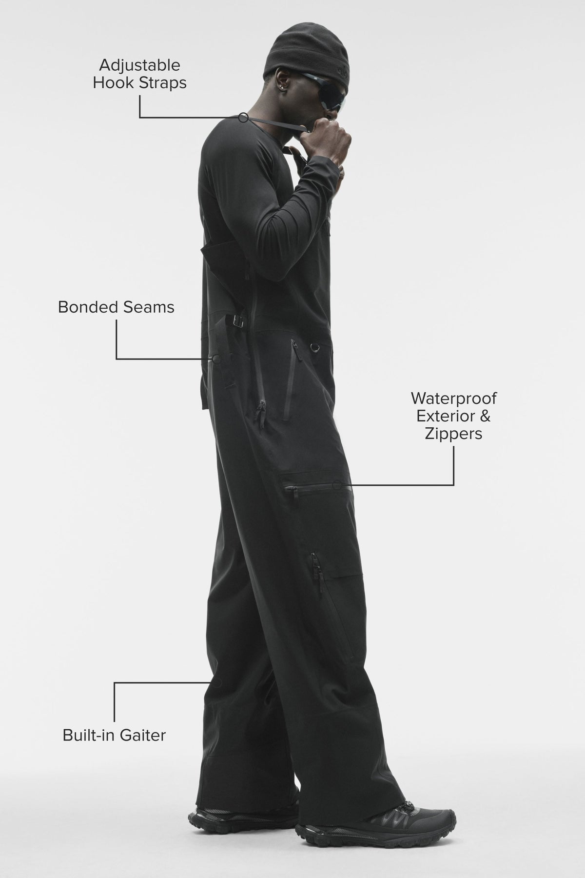 ALO Yoga Alpha Max Bib - Black - 2