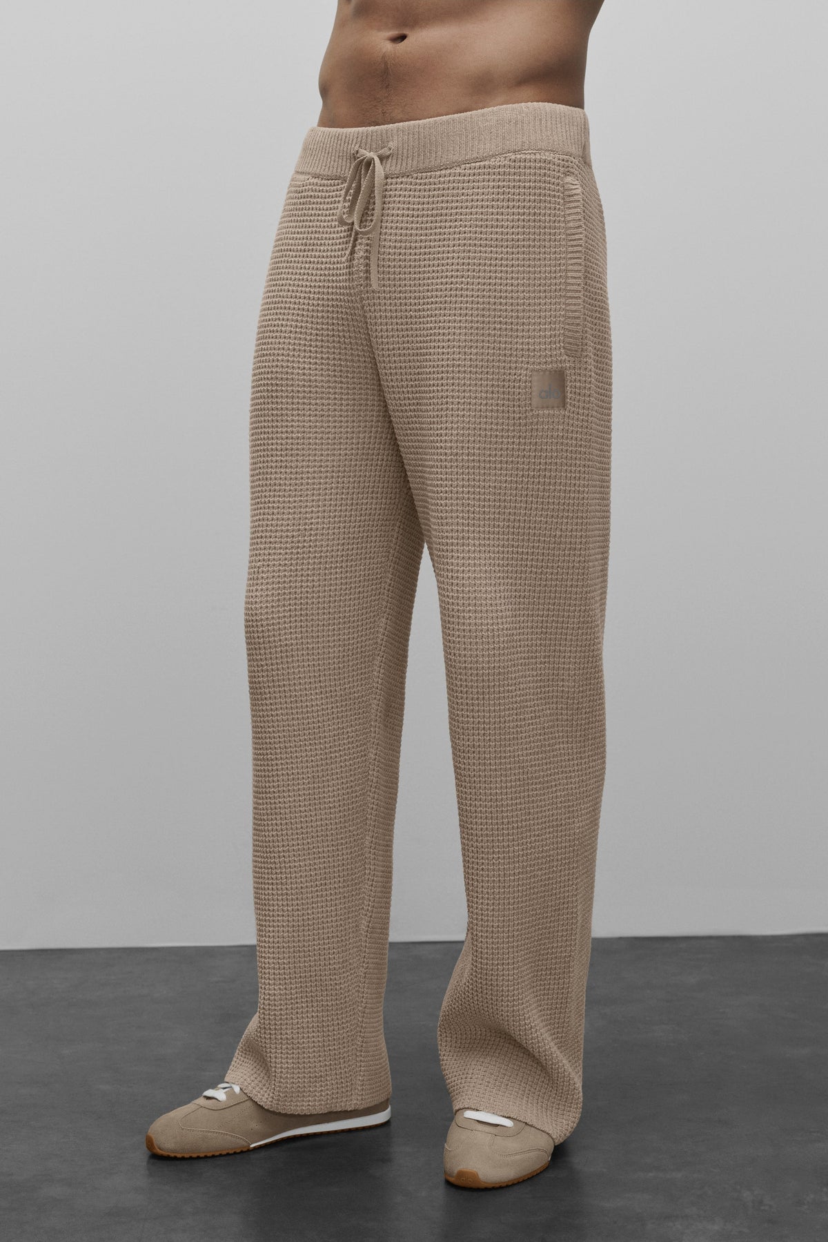 ALO Yoga Waffle Chenille Edition Straight Leg Pant - Gravel - 3