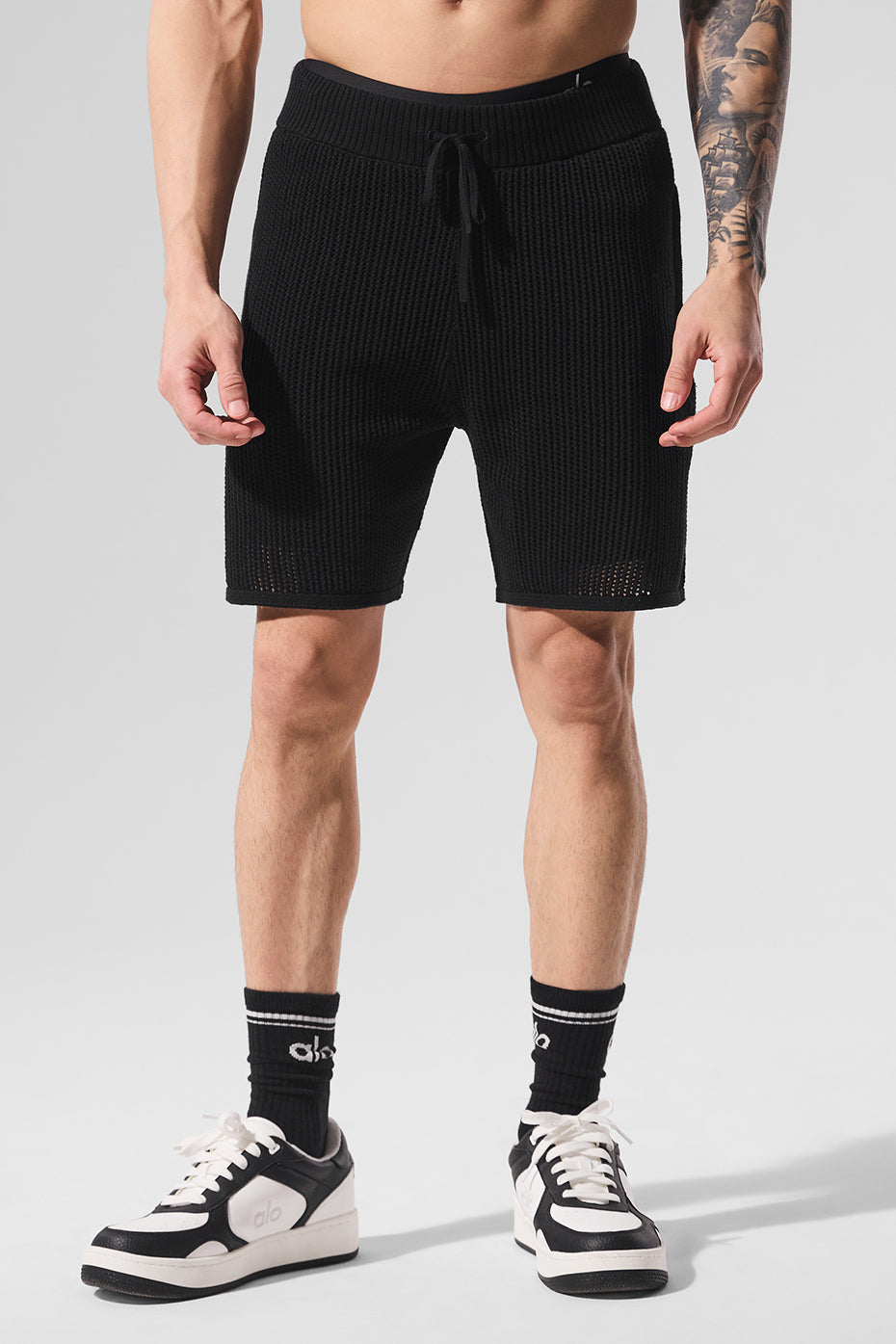ALO Yoga Open-Knit Short - Black - 3